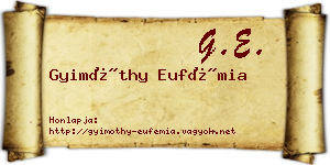 Gyimóthy Eufémia névjegykártya